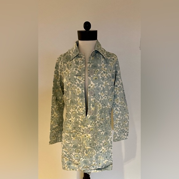 Eddie Bauer Jackets & Blazers - Eddie Bauer Floral Utility Jacket - Green-blue and Cream women’s size XS